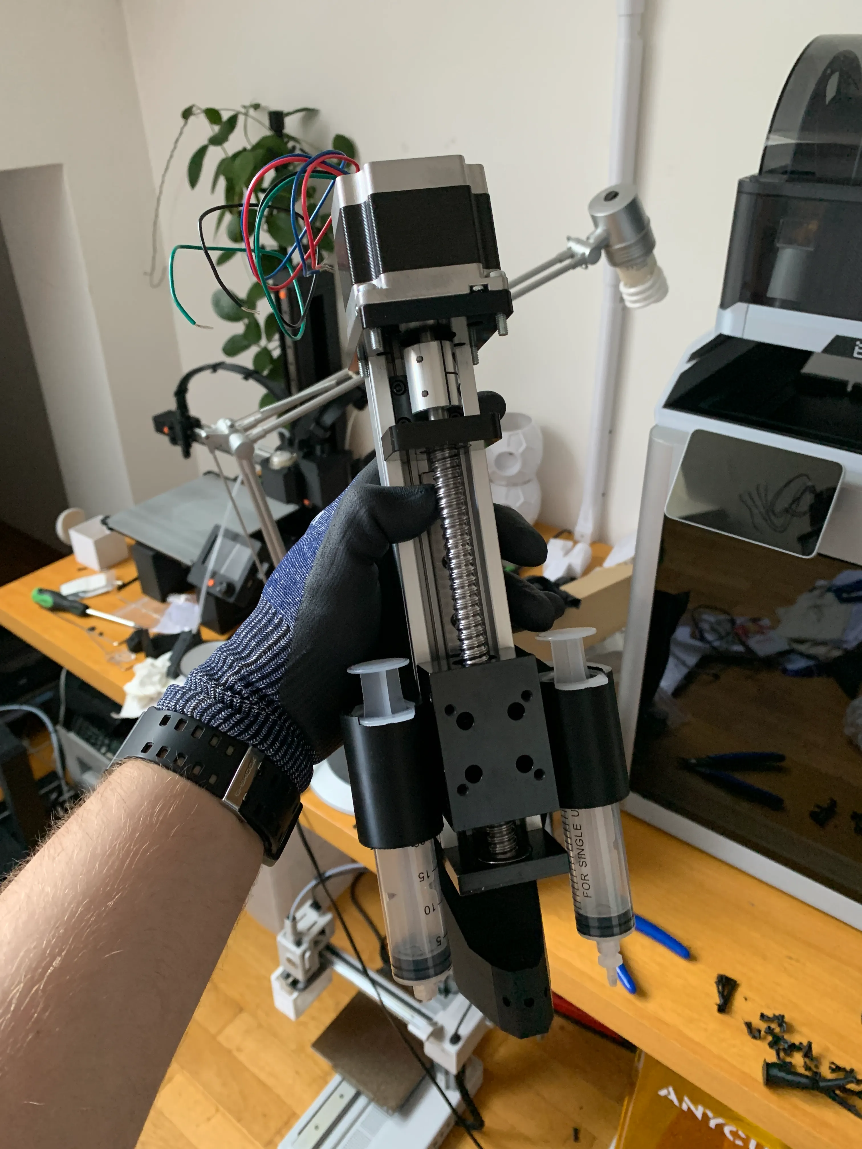 3D-printed Bioprinter Component Installed